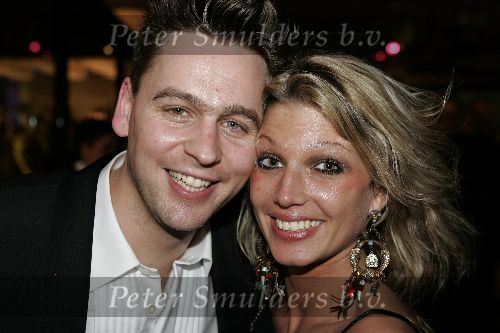 Amsterdam 8 december 2005
VIP avond miljonairs fair in Rai. 
Matthijs Albers met een vriendin