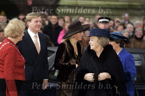 Utrecht 15 december 2005
Prinses Maxima en Prins Willem Alexander bij de Dom Kerk