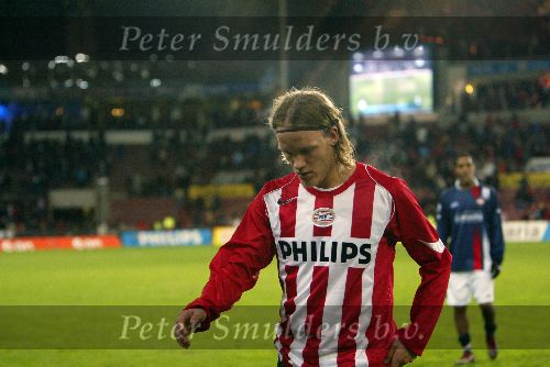Eindhoven, 17 December 2005 Kompetitiewedstrijd PSV-Willem II ,  eindstand 4-1
Mika Varynen na afloop van zijn eerste officiele wedstrijd
@Foto: Junior Smulders