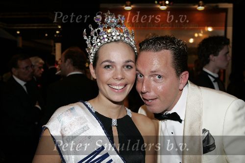 Amsterdam 8 december 2005
VIP avond miljonairs fair in Rai. 
Rob Geus met miss nederland