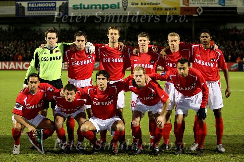 Alkmaar, 23 Februari 2006
UEFA wedstrijd heenronde tussen AZ en Betis Sevilla, eindstand 2-0 en in de verlenging 2-1 waardoor Betis een ronde verder ging Henk Timmer Kew Jaliens, Joris Mathijsen, Barry Opdam en Tim De Cler; Danny Landzaat, Barry v Galen  en Stijn Schaars Tarik Sektioui Shota  Arveladze en Kenneth Perez.
