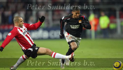 Eindhoven, 21 Februari 2006 Eerste ronde Knock-out Champions league Seizoen 2005/2006 PSV-Olympique Lyon
Alex PSV
n