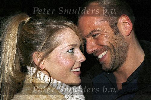 Hilversum 28 januari 2006
Chantal Janzen en Roel Kyvelos na opnames Idols.