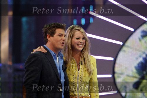 Hilversum 28 januari 2006
opnames idols in studio 21.
 Martijn Krabbe en Chantal janzen