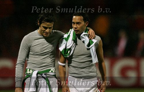 Alkmaar, 23 Februari 2006
UEFA wedstrijd heenronde tussen AZ en Betis Sevilla, eindstand 2-0 en in de verlenging 2-1 waardoor Betis een ronde verder ging Kenneth Perez en Danny Landzaat teleurgesteld