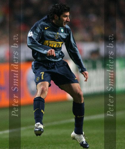Amsterdam, 22 Februari 2006 Champions League 1e ronde na voorrondes Seizoen 2005/2006 AJAX-Internationale, Eindstand 2-2 Luis Figo