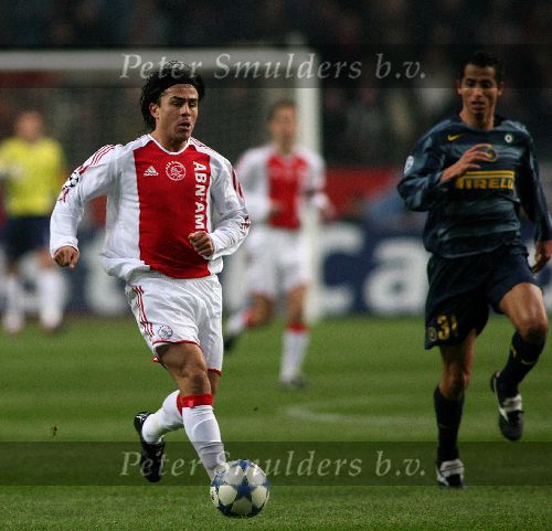 Amsterdam, 22 Februari 2006 Champions League 1e ronde na voorrondes Seizoen 2005/2006 AJAX-Internationale, Eindstand 2-2 Mauro Rosales