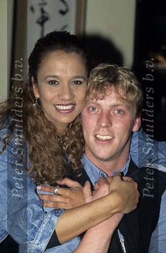 Hilversum, 4 Mei 1996
Patty Brard met haar nieuwe vriend Dave Heijneman (DJ Dave )