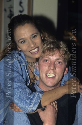Hilversum, 4 Mei 1996
Patty Brard met haar nieuwe vriend Dave Heijneman (DJ Dave )
