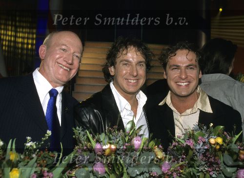 Hilversum, 15 Februari 1999 Gouden Harpen
Roy Beltman samen met John Ewbank en Marco Borsato
Foto Peter Smulders BV