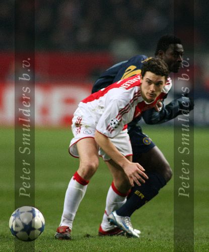 Amsterdam, 22 Februari 2006 Champions League 1e ronde na voorrondes Seizoen 2005/2006 AJAX-Internationale, Eindstand 2-2 Thomas Vermaelen