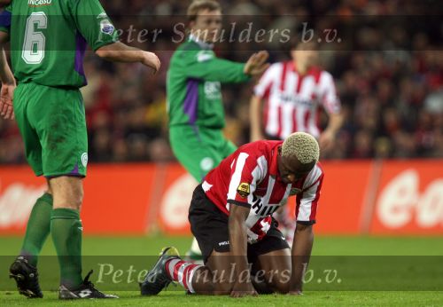 Eindhoven, 24 Februari 2007 Kompetitiewedstrijd PSV-FC Groningen, eindstand 1-0 Seizoen 2006/2007
Arouna Kone