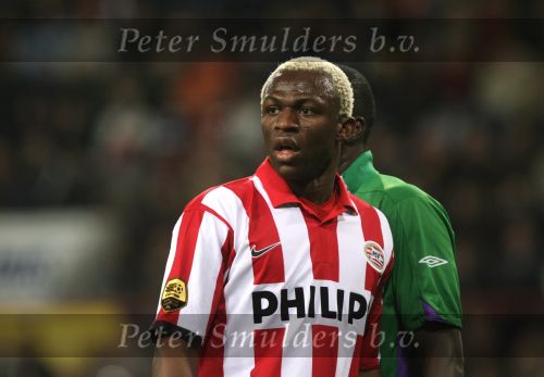 Eindhoven, 24 Februari 2007 Kompetitiewedstrijd PSV-FC Groningen, eindstand 1-0 Seizoen 2006/2007
Arouna Kone