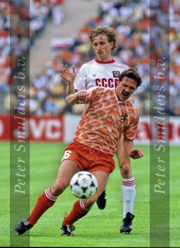 Munchen, 25 Juni 1988 Finale Europees Kampioenschap 1988
Nederland-Rusland met een eindstand van 2-0
Berry v Aerle
EK 1988