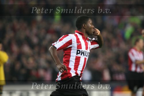 Eindhoven, 20 Februari 2007 Champions Leaguewedstrijd
PSV-FC Arsenal 1e ronde Eindstand 1-0 Seizoen 2006/2007
Edison Mendez heeft in de 63e minuut PSV op 1-0 gebracht