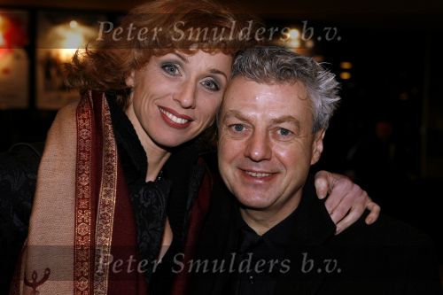 Den Haag 21 januari 2007
Premiere de beatles in congres centrum in Den Haag. Ellen Evers met een vriend
