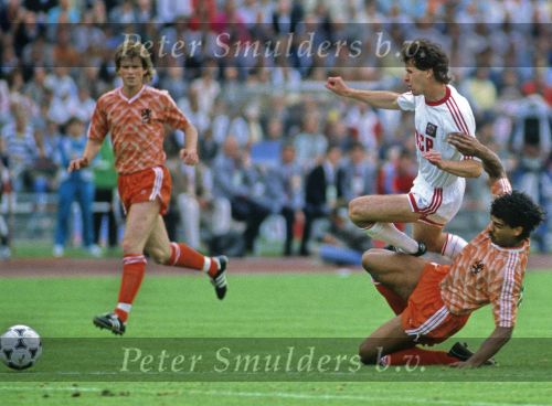 Munchen, 25 Juni 1988 Finale Europees Kampioenschap 1988
Nederland-Rusland met een eindstand van 2-0
Frank Rijkaard en Erwin Koeman