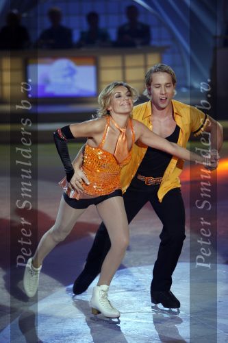 Hilversum 19 januari 2007
Sterrendansen op het ijs bij sbs6 in studio 24. Gallyon v Vessem