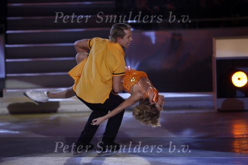 Hilversum 19 januari 2007
Sterrendansen op het ijs bij sbs6 in studio 24. Gallyon v Vessem