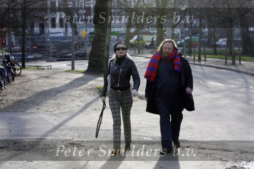 Amsterdam 31 januari 2007
Henk Schiffmacher en zijn vrouw Louise bij presentatie hondenpenning tegen dier proeven.