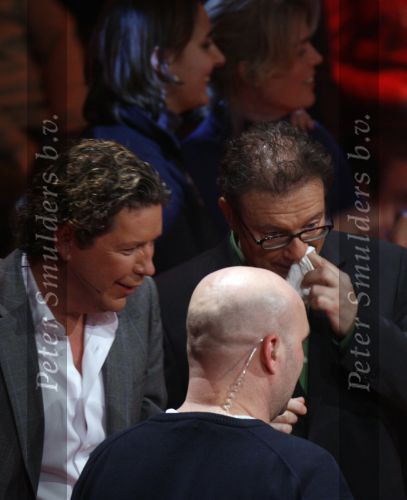 Hilversum 3 februari 2007
Opnames X factor in studio 22. Marianne v Wijnkoop Henk Temming (met vinger in zijn neus)  en Henkjan Smits