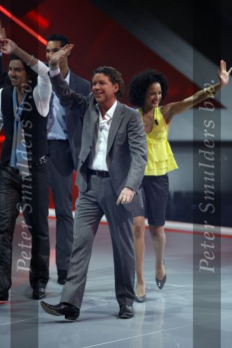 Hilversum 3 februari 2007
Opnames X factor in studio 22. Henkjan Smits Richy Christian en Sharon