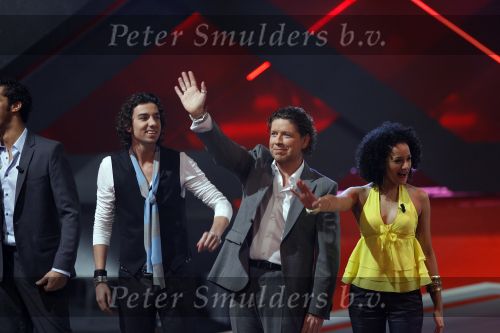 Hilversum 3 februari 2007
Opnames X factor in studio 22. Henkjan Smits Richy Christian en Sharon