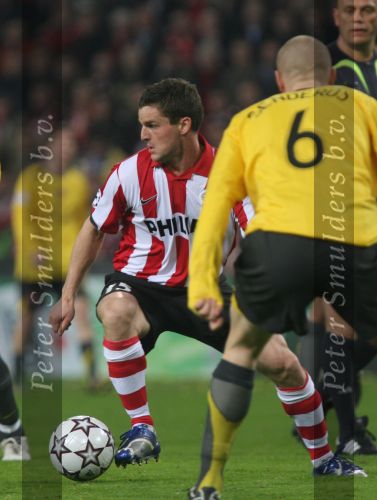 Eindhoven, 20 Februari 2007 Champions Leaguewedstrijd
PSV-FC Arsenal 1e ronde Eindstand 1-0 Seizoen 2006/2007
Jason Culina