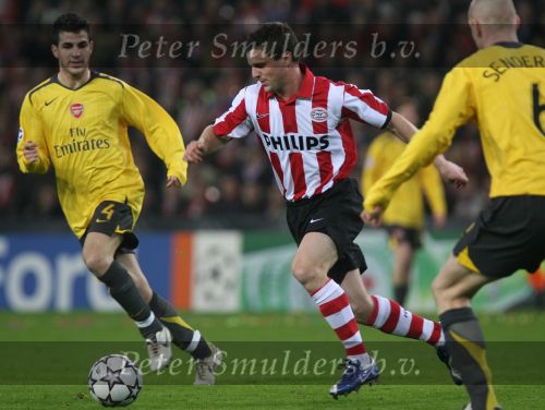 Eindhoven, 20 Februari 2007 Champions Leaguewedstrijd
PSV-FC Arsenal 1e ronde Eindstand 1-0 Seizoen 2006/2007
Jason Culina