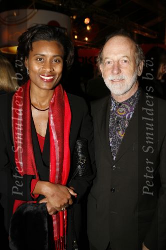 Amsterdam 23 januari 2007
Opening Fashion week in de westergas fabriek. Laetitia Griffith met man