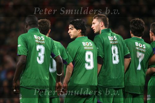 Eindhoven, 24 Februari 2007 Kompetitiewedstrijd PSV-FC Groningen, eindstand 1-0 Seizoen 2006/2007
No. 9 Luis Suarez en No. 8 Evgeniy Levchenco