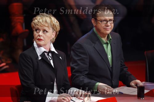 Hilversum 3 februari 2007
Opnames X factor in studio 22. 
Marianne v Wijnkoop Henk Temming