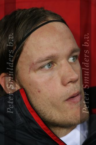 Eindhoven, 20 Februari 2007 Champions Leaguewedstrijd
PSV-FC Arsenal 1e ronde Eindstand 1-0 Seizoen 2006/2007
Mika Vayrynen op de reservebank