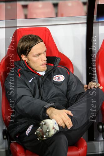 Eindhoven, 20 Februari 2007 Champions Leaguewedstrijd
PSV-FC Arsenal 1e ronde Eindstand 1-0 Seizoen 2006/2007
Mika Vayrynen op de reservebank