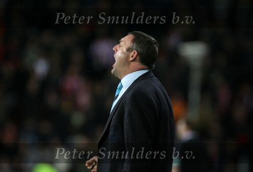 Eindhoven, 24 Februari 2007 Kompetitiewedstrijd PSV-FC Groningen, eindstand 1-0 Seizoen 2006/2007
FC Groningen-trainer Ron Jans