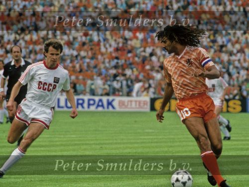 Munchen, 25 Juni 1988 Finale Europees Kampioenschap 1988
Nederland-Rusland met een eindstand van 2-0
Ruud Gullit 
EK 1988