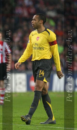 Eindhoven, 20 Februari 2007 Champions Leaguewedstrijd
PSV-FC Arsenal 1e ronde Eindstand 1-0 Seizoen 2006/2007
 Thierry Henry