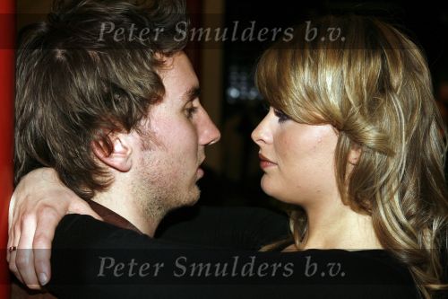 Hilversum 3 februari 2007
Opnames X factor in studio 22.
X6 zangeres Sanne met man