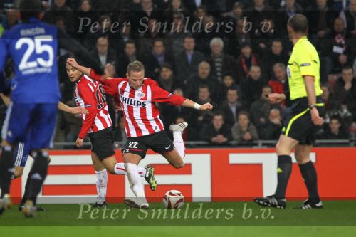 Eindhoven, 25 Februari 2010
1/8 Finale Uefa Europa League PSV-HSV, eindstand 3-2
PSV uitgeschakeld op basis van uit gescoorde doelpunten
Balazs Dzsudzsak scoort 2-0
Foto Junior Smulders