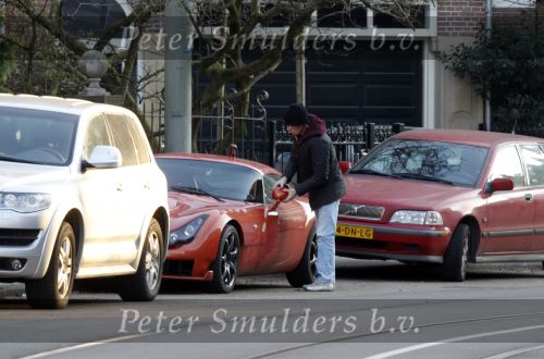 Amsterdam 28 januari 2011
Prins Bernhard jr in een oranje TVR sportwagen.
Peter Smulders bv