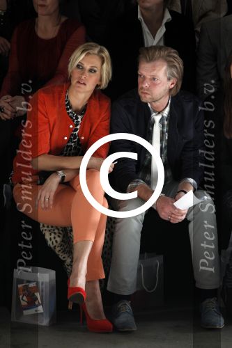 Amsterdam 28  januari 2012
Modeshow Tony Cohen tijdens de IAFW. Anouk Smulders met Erik v Mispelaar
Peter Smulders bv