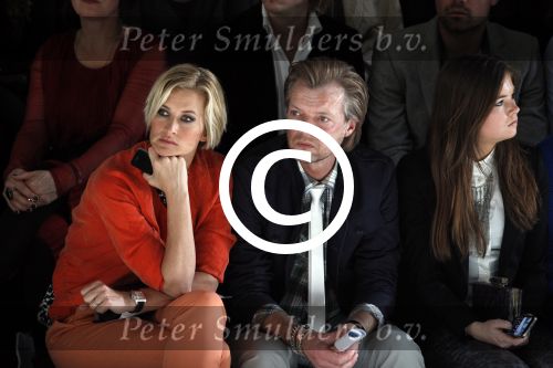Amsterdam 28  januari 2012
Modeshow Tony Cohen tijdens de IAFW. Anouk Smulders met Erik v Mispelaar
Peter Smulders bv