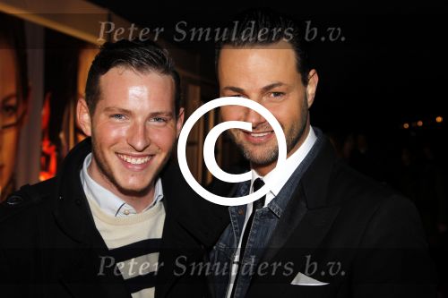 Amsterdam 28 januari 2012
AIFW fashion week met div bn ers bij div shows. Fred v Leer met Morris
Peter Smulders bv