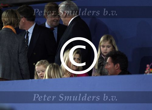 Amsterdam 21 januari 2012
Prinses Maxima prins Willem Alexander en Amalia Alexia en Ariane op bezoek bij jumping Amsterdam. Gerard Joling met Maxima en de prinsesjes
Peter Smulders bv