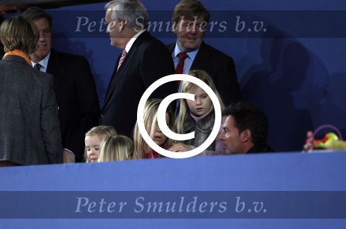 Amsterdam 21 januari 2012
Prinses Maxima prins Willem Alexander en Amalia Alexia en Ariane op bezoek bij jumping Amsterdam. Gerard Joling met Maxima en de prinsesjes
Peter Smulders bv