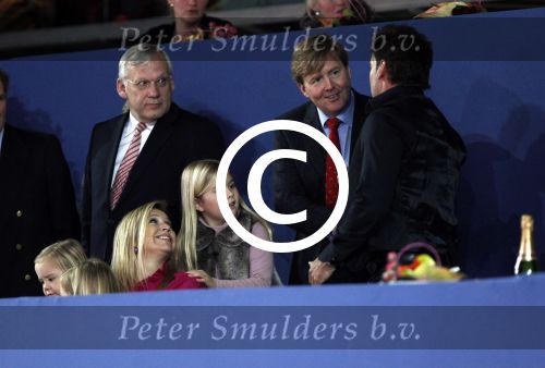 Amsterdam 21 januari 2012
Prinses Maxima prins Willem Alexander en Amalia Alexia en Ariane op bezoek bij jumping Amsterdam. Gerard Joling met Maxima en de prinsesjes
Peter Smulders bv