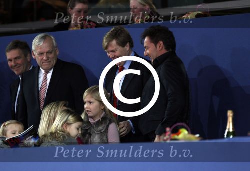 Amsterdam 21 januari 2012
Prinses Maxima prins Willem Alexander en Amalia Alexia en Ariane op bezoek bij jumping Amsterdam. Gerard Joling met Maxima en de prinsesjes
Peter Smulders bv