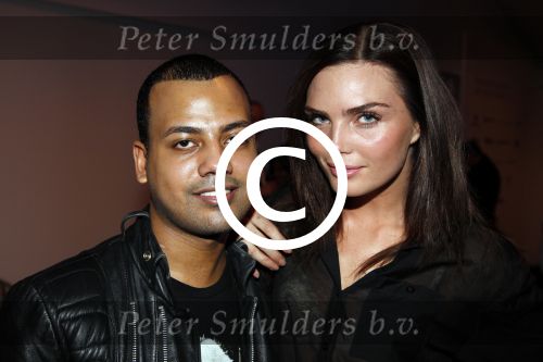 Amsterdam 28 januari 2012
AIFW fashion week met div bn ers bij div shows. Kim feenstra met man Michael Mendoza
Peter Smulders bv