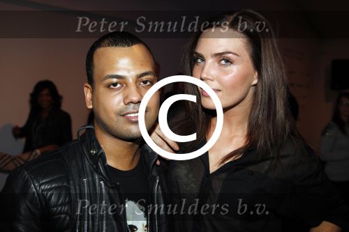 Amsterdam 28 januari 2012
AIFW fashion week met div bn ers bij div shows. Kim feenstra met man Michael Mendoza
Peter Smulders bv