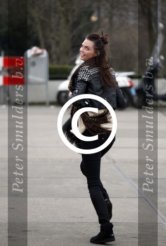 Amsterdam 29 januari 2012
Kim Feenstra rennend op straat.
Peter Smulders bv